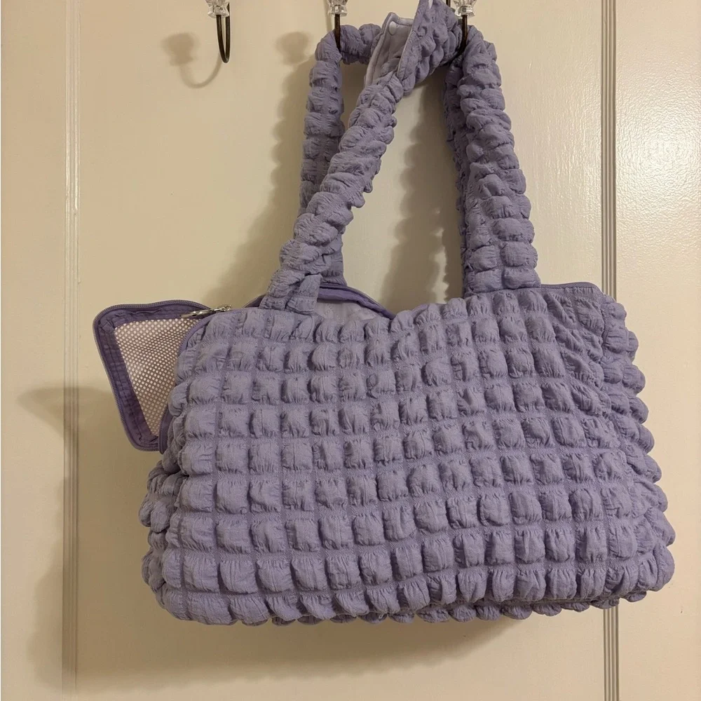 Lavender Quilted Pet Carrier Bag